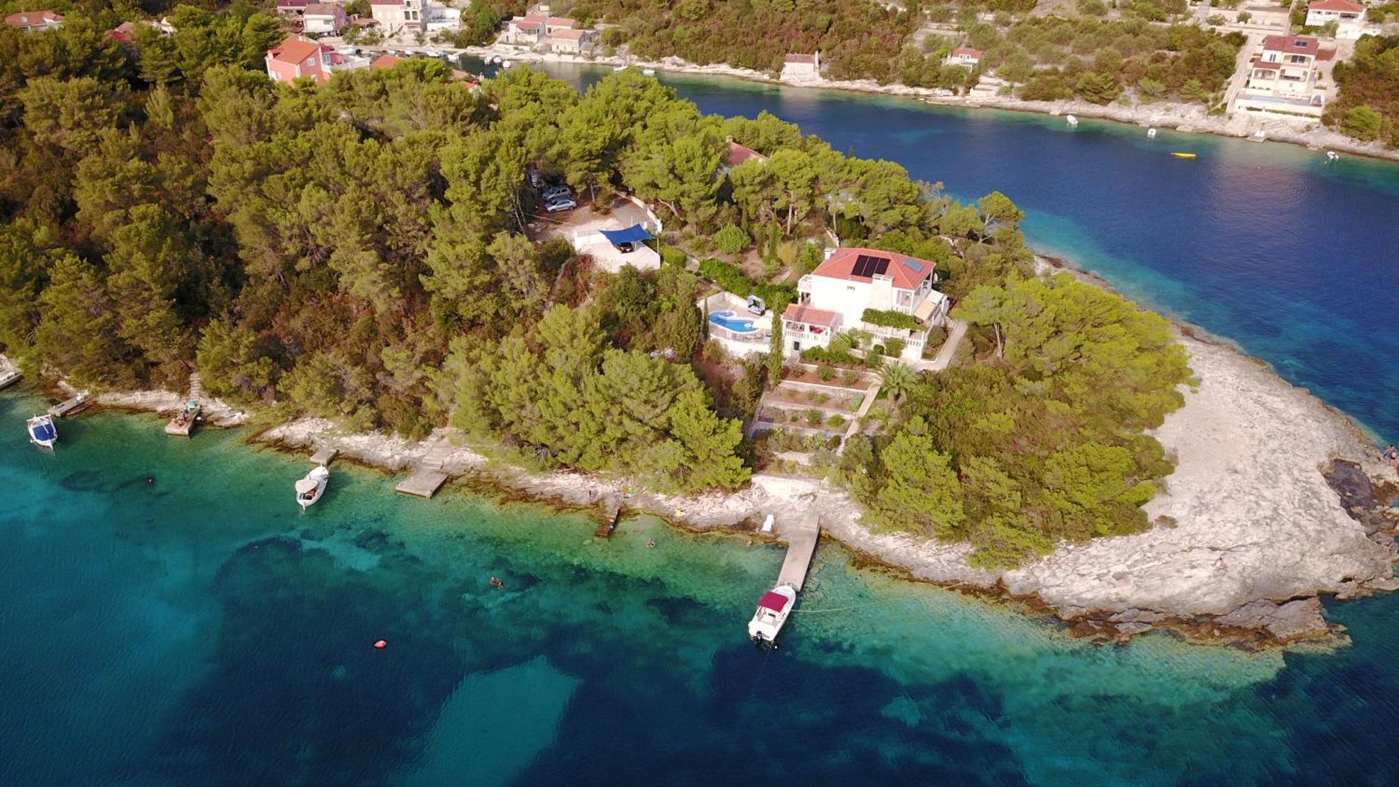 Waterfront Villa With Pool Vela Luka Kültér fotó